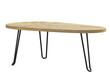 Modern style nesting table with metal base and wooden top. 3d render