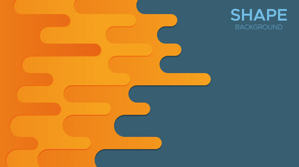 Poster - abstract, modern, shapes, fluid, multicolor, orange, yellow, dark blue, gradient gradient wallpaper background vector illustration
