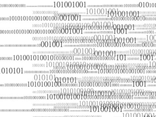 Fototapete - Binary Computer Code Background. Gradient 01 Numbers Pattern. Data and Technology Texture. Matrix Template for Cyber Design