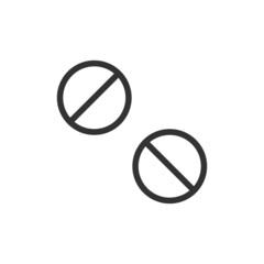 Poster - Simple pills line icon.