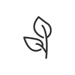 Wall Mural - Plant line icon, sign or symbol.