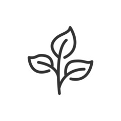 Poster - Simple plant line icon.