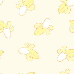 Wall Mural - Banana fruit seamless pattern cute design