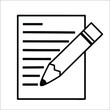 © Shin - pencil and paper icon vector