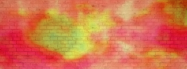 Wall Mural - close-up photos of old brick texture details background. paint brickwork wall and copy space..
