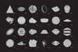 Strange Vector Shapes Collection. Geometric figures, distortion.