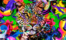 Tiger Head Illustration Color Art
