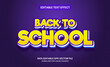 © Tawsif - Back to school editable 3D vector text effect