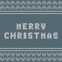 Wall Mural - Christmas Sweater Design. Seamless Knitting Pattern