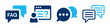 FAQ icon set. Frequently Asked Questions icon vector illustration.