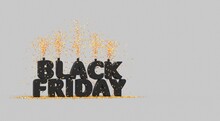 Black Friday Text Illustration - 3D Rendering