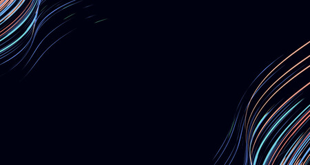 Poster - Abstract minimal effect lines background with copy space. Vector