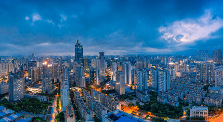 Wall Mural - Night view of Nanning City, Guangxi, China