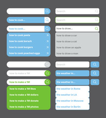 Poster - Search bars. Web panels with place for text keyboard screen bars blank computer layout garish vector ui template