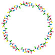 © daisylove - Circle Christmas colorful vector light icon image