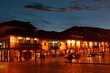 Miasto Cuzco, dawna stolica imperium Inków, w letnią noc.