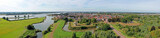 Fototapeta Do pokoju - Aerial panorama from the historical city Gorinchem at the Merwede in the Netherlands