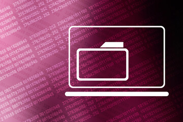 Poster - 2d rendering folder with documents
