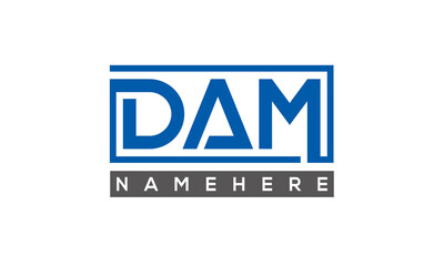 DAM creative three letters logo