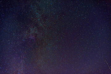 Wall Mural - Multicolored starry sky with many stars and milky way at night. Scientific astrophotography of the cosmos with galaxies, nebulae