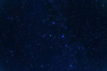 Wall Mural - Night starry sky with stars, constellations, nebulae and galaxies at night. Abstract blue background