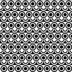 Poster - Seamless pattern with circles. Abstract Background circle wave stripe black and white line. Geometric line vector. Luxury create background design. Japanese Doodle art.