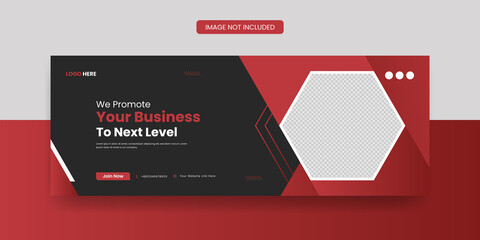 facebook cover banner webinar online digital marketing social media post design template