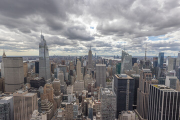 Fototapete - September 2021 New York City Manhattan midtown buildings skyline