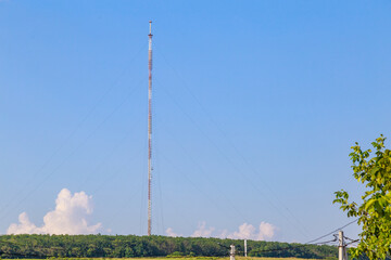 TV tower. Background with copy space for text