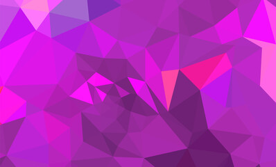 Poster - low poly geometric Background with abstract pattern made of purple geometric shapes