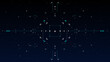 User Interface target Air Force. Camera. Ui and HUD interface modern technology on shinny stars sky background. Graphic overlay effect with galaxy sky twinkling light in the space with slow zoom