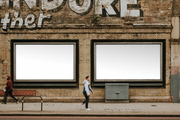 Wall Mural - Billboard with design space by the street of London