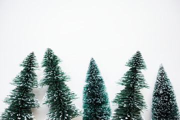 Poster - Christmas trees with design space background