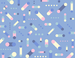 Wall Mural - circular pattern with lines on a light blue background. simple pattern design template.