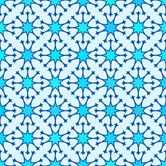 Wall Mural - Abstract vector background Seamless central asian ornament, Modern style