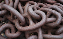 Rusted Ship Anchor Chain 