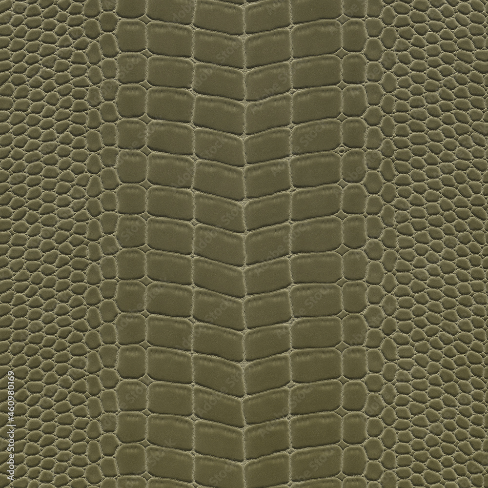 Genuine alligator leather. Green crocodile skin texture for background ...