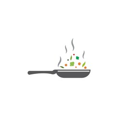 Canvas Print - Cooking pan restaurant logo