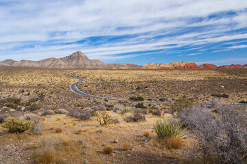 Hiking trail in Red Rock Canyon, Nevada, USA