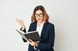© SHOTPRIME STUDIO - woman in costume success light background emotions