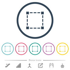 Wall Mural - Selection tool solid flat color icons in round outlines