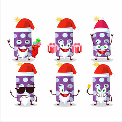 Poster - Santa Claus emoticons with purple firecracker cartoon character