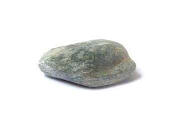 Poster - stone with shadow isolated on white background. beautiful sea pebbles