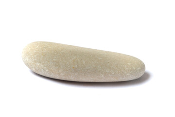Poster - sea stone with shadow isolated on white background. beautiful mineral