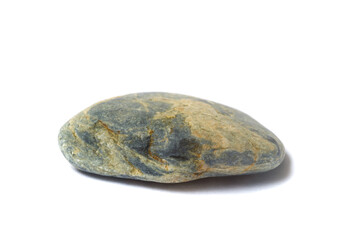 Poster - sea stone with shadow isolated on white background. beautiful mineral