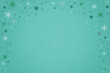 Abstract teal Christmas winter background
