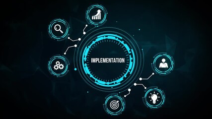 Internet, business, Technology and network concept. IMPLEMENTATION, web technology concept