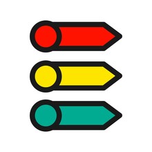 Priority Line Filled Vector Icon Design