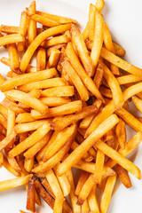 Poster - french fries on the white plate