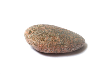 Poster - pebble with shadow isolated on white background. sea pebbles